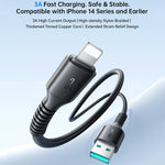 Cavo dati da USB a 8 pin con ricarica rapida da 3A, serie JOYROOM S-A9U, a lunga durata, lunghezza: 1 m, USB to 8 Pin