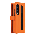 Portafoglio con cerniera, custodia per telefono in ecopelle romboidale con scomparto per penna., For Galaxy Z Fold4, For Galaxy Z Fold3 5G