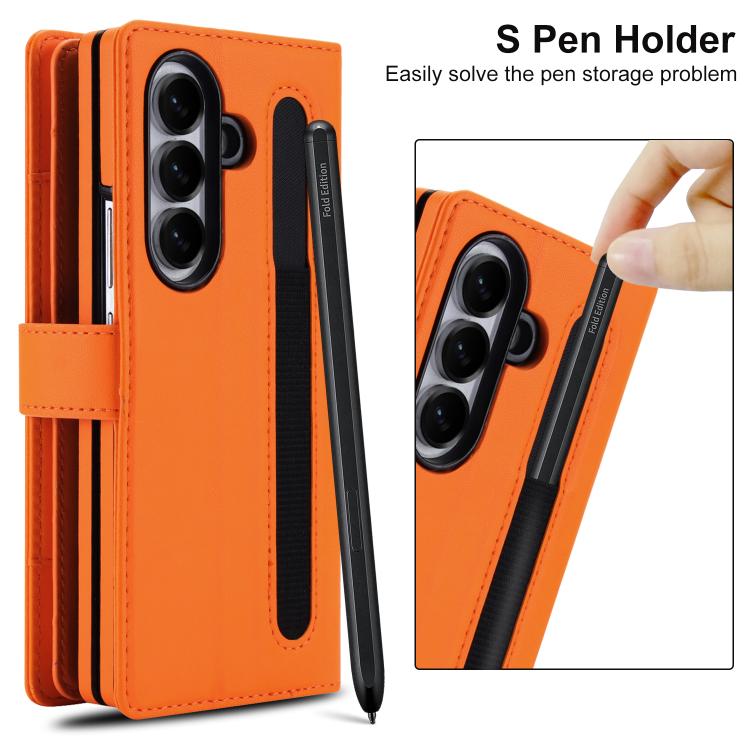 Portafoglio con cerniera, custodia per telefono in ecopelle romboidale con scomparto per penna., For Galaxy Z Fold8 Ultra 5G, For Galaxy Z Fold7 5G, For Galaxy Z Fold6, For Galaxy Z Fold5