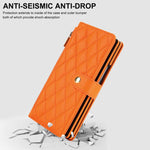 Portafoglio con cerniera, custodia per telefono in ecopelle romboidale con scomparto per penna., For Galaxy Z Fold8 Ultra 5G, For Galaxy Z Fold7 5G, For Galaxy Z Fold6, For Galaxy Z Fold5