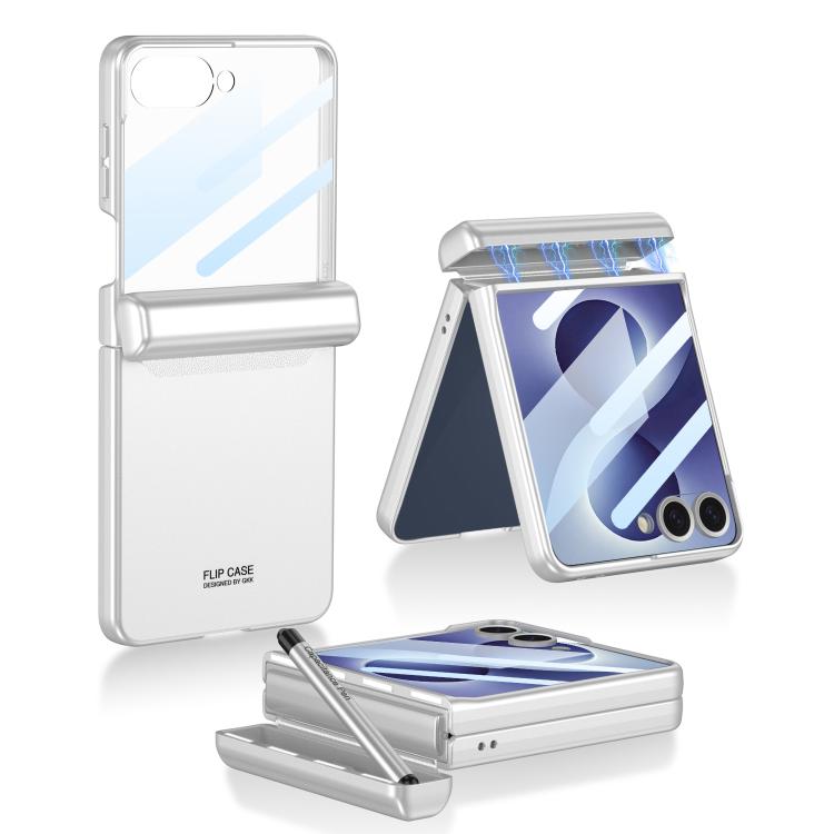 Custodia a libro magnetica integrata GKK con copertura completa e penna inclusa., For Galaxy Z Flip8 5G