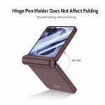 Custodia a libro magnetica integrata GKK con copertura completa e penna inclusa., For Galaxy Z Flip8 5G