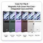 Custodia a libro magnetica integrata GKK con copertura completa e penna inclusa., For Galaxy Z Flip8 5G