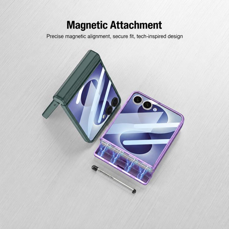 Custodia a libro magnetica integrata GKK con copertura completa e penna inclusa., For Galaxy Z Flip8 5G