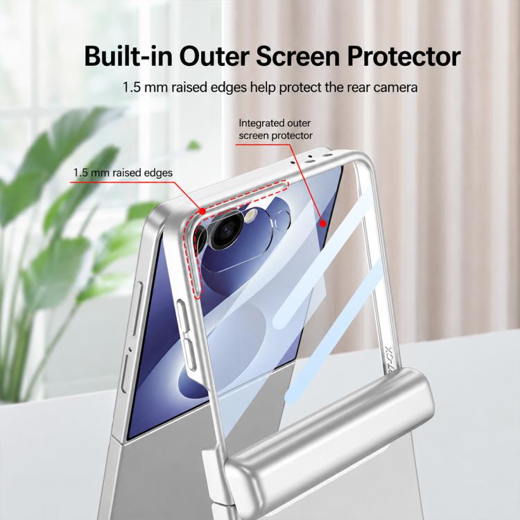 Custodia a libro magnetica integrata GKK con copertura completa e penna inclusa., For Galaxy Z Flip8 5G