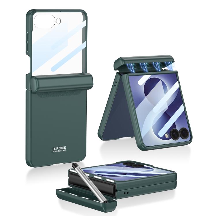 Custodia a libro magnetica integrata GKK con copertura completa e penna inclusa., For Galaxy Z Flip8 5G