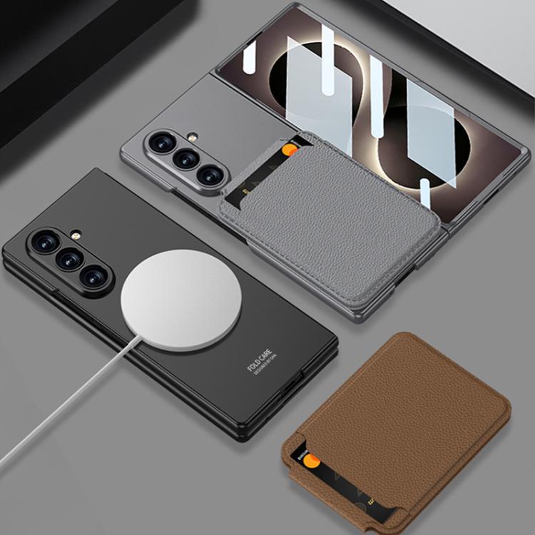 Custodia per telefono GKK con tasca pieghevole magnetica integrata e porta carte., For Galaxy Z Fold8 Ultra 5G