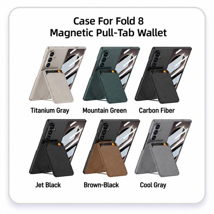 Custodia per telefono GKK con tasca pieghevole magnetica integrata e porta carte., For Galaxy Z Fold8 Ultra 5G