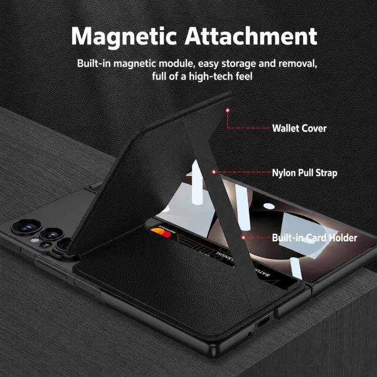 Custodia per telefono GKK con tasca pieghevole magnetica integrata e porta carte., For Galaxy Z Fold8 Ultra 5G