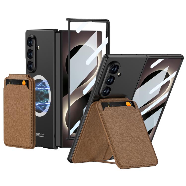 Custodia per telefono GKK con tasca pieghevole magnetica integrata e porta carte., For Galaxy Z Fold8 Ultra 5G