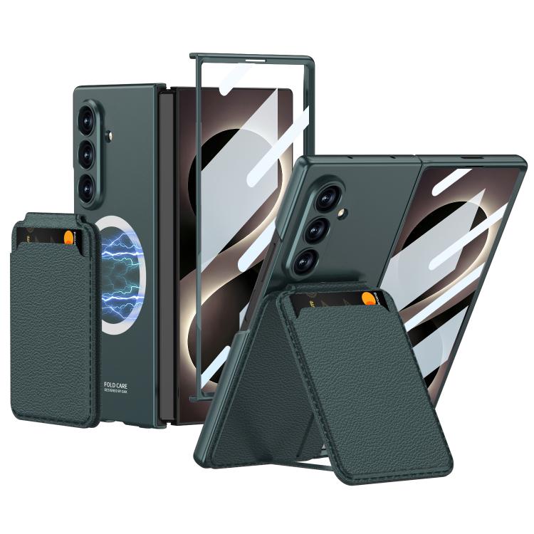 Custodia per telefono GKK con tasca pieghevole magnetica integrata e porta carte., For Galaxy Z Fold8 Ultra 5G