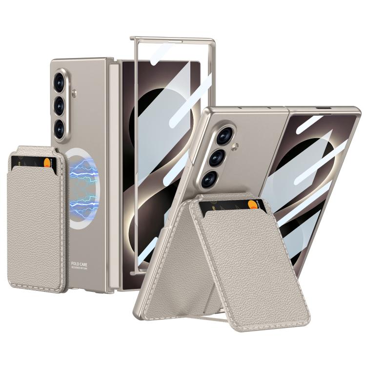 Custodia per telefono GKK con tasca pieghevole magnetica integrata e porta carte., For Galaxy Z Fold8 Ultra 5G