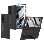 Custodia per telefono GKK con cerniera pieghevole magnetica integrata in ecopelle e supporto, For Galaxy Z Fold8 Ultra 5G