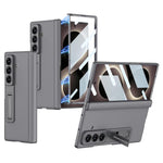 Custodia per telefono GKK con cerniera pieghevole magnetica integrata in ecopelle e supporto, For Galaxy Z Fold8 Ultra 5G