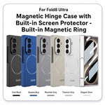 Custodia per telefono GKK con cerniera pieghevole magnetica integrata, anello magnetico e supporto laterale, copertura completa e chiusura a scatto., For Galaxy Z Fold8 Ultra 5G