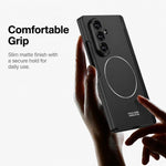 Custodia per telefono GKK con cerniera pieghevole magnetica integrata, anello magnetico e supporto laterale, copertura completa e chiusura a scatto., For Galaxy Z Fold8 Ultra 5G