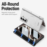 Custodia per telefono GKK con cerniera pieghevole magnetica integrata, anello magnetico e supporto laterale, copertura completa e chiusura a scatto., For Galaxy Z Fold8 Ultra 5G