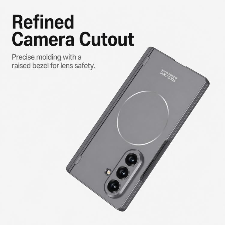Custodia per telefono GKK con cerniera pieghevole magnetica integrata, anello magnetico e supporto laterale, copertura completa e chiusura a scatto., For Galaxy Z Fold8 Ultra 5G