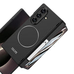 Custodia per telefono GKK con cerniera pieghevole magnetica integrata, anello magnetico e supporto laterale, copertura completa e chiusura a scatto., For Galaxy Z Fold8 Ultra 5G
