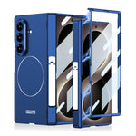Custodia per telefono GKK con cerniera pieghevole magnetica integrata, anello magnetico e supporto laterale, copertura completa e chiusura a scatto., For Galaxy Z Fold8 Ultra 5G
