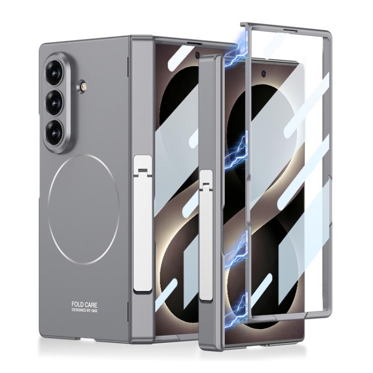 Custodia per telefono GKK con cerniera pieghevole magnetica integrata, anello magnetico e supporto laterale, copertura completa e chiusura a scatto., For Galaxy Z Fold8 Ultra 5G
