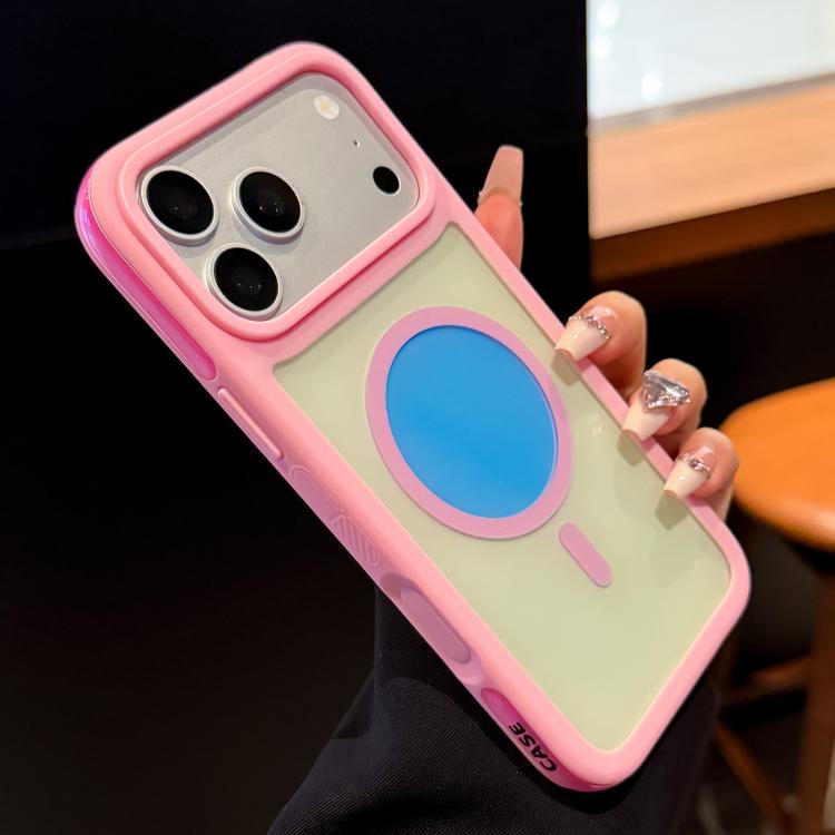 Custodia magnetica ibrida in TPU e PC 2 in 1 con blocchi di colore., For iPhone 17 Pro Max, For iPhone 17 Pro, For iPhone 17