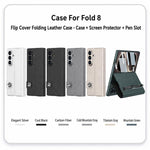 Custodia per telefono GKK in pelle con apertura a libro e scomparto per penna, stilo incluso., For Galaxy Z Fold8 Ultra 5G