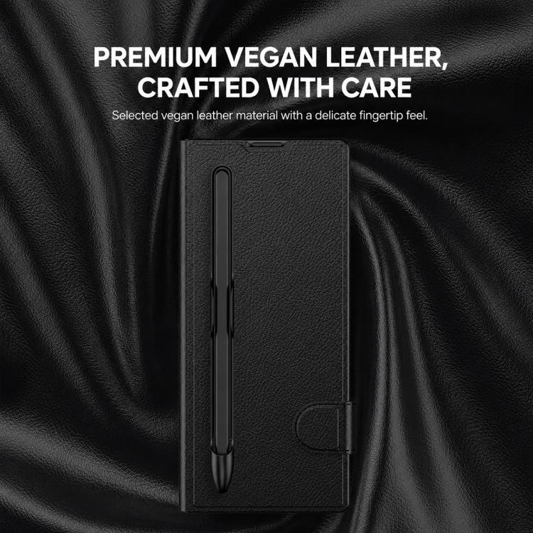 Custodia per telefono GKK in pelle con apertura a libro e scomparto per penna, stilo incluso., For Galaxy Z Fold8 Ultra 5G