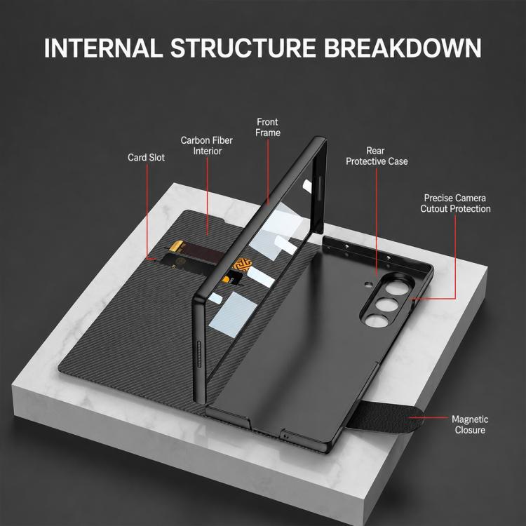 Custodia per telefono GKK in pelle con apertura a libro e scomparto per penna, stilo incluso., For Galaxy Z Fold8 Ultra 5G