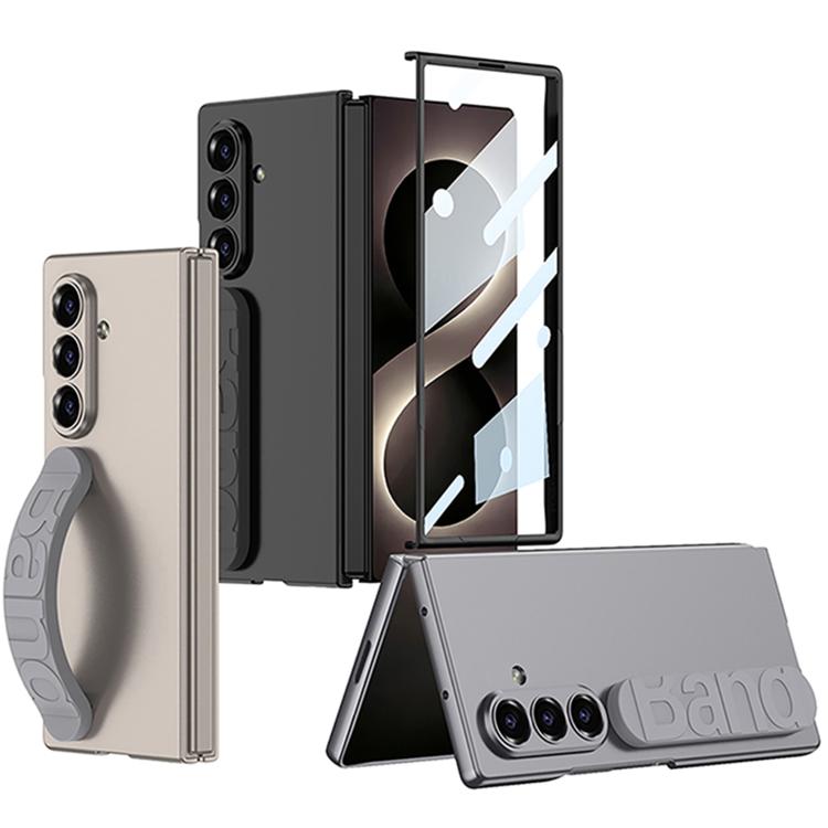 Custodia pieghevole per telefono con cinturino da polso in silicone integrato GKK, For Galaxy Z Fold8 Ultra 5G