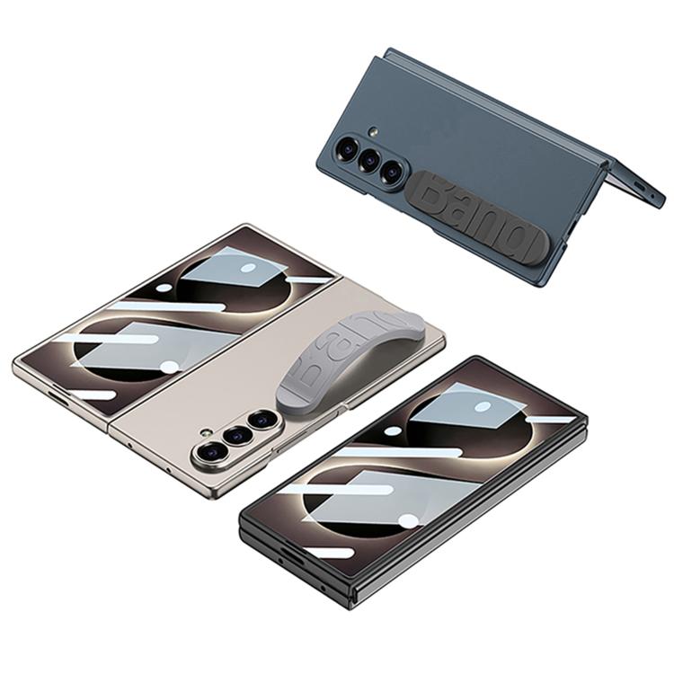 Custodia pieghevole per telefono con cinturino da polso in silicone integrato GKK, For Galaxy Z Fold8 Ultra 5G