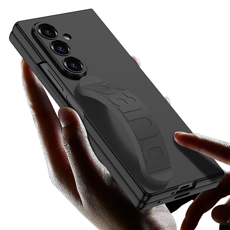 Custodia pieghevole per telefono con cinturino da polso in silicone integrato GKK, For Galaxy Z Fold8 Ultra 5G