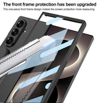 Custodia pieghevole per telefono con cinturino da polso in silicone integrato GKK, For Galaxy Z Fold8 Ultra 5G