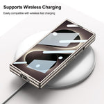 Custodia pieghevole per telefono con cinturino da polso in silicone integrato GKK, For Galaxy Z Fold8 Ultra 5G