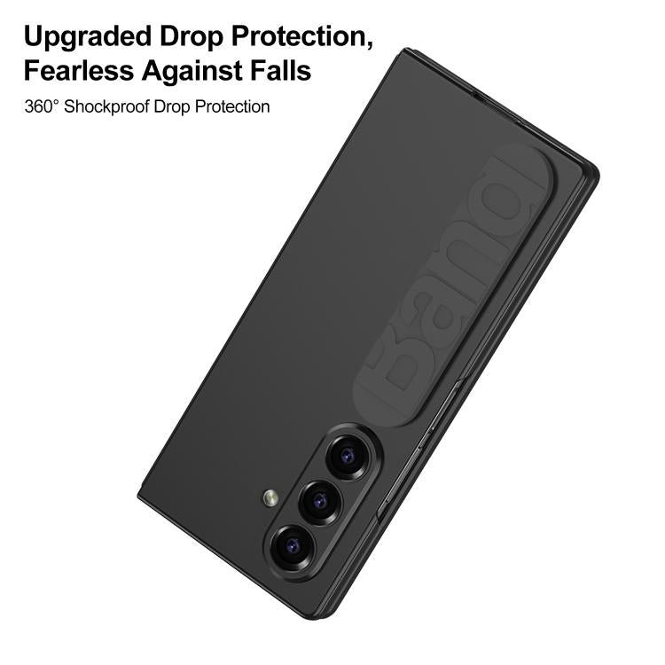 Custodia pieghevole per telefono con cinturino da polso in silicone integrato GKK, For Galaxy Z Fold8 Ultra 5G