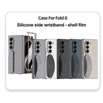 Custodia pieghevole per telefono con cinturino da polso in silicone integrato GKK, For Galaxy Z Fold8 Ultra 5G