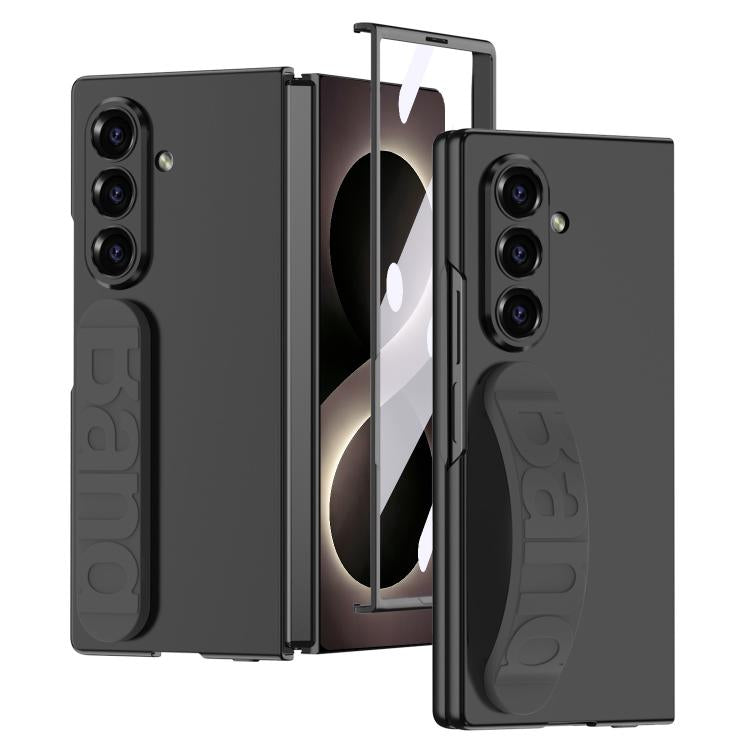 Custodia pieghevole per telefono con cinturino da polso in silicone integrato GKK, For Galaxy Z Fold8 Ultra 5G