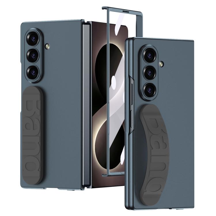 Custodia pieghevole per telefono con cinturino da polso in silicone integrato GKK, For Galaxy Z Fold8 Ultra 5G