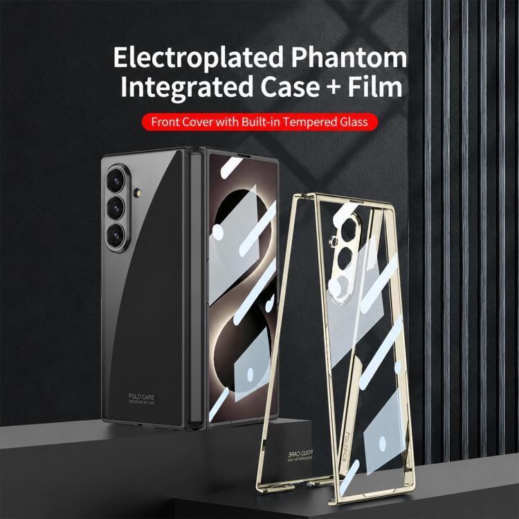 Custodia per telefono GKK con effetto elettroplaccatura fantasma integrata., For Galaxy Z Fold8 Ultra 5G