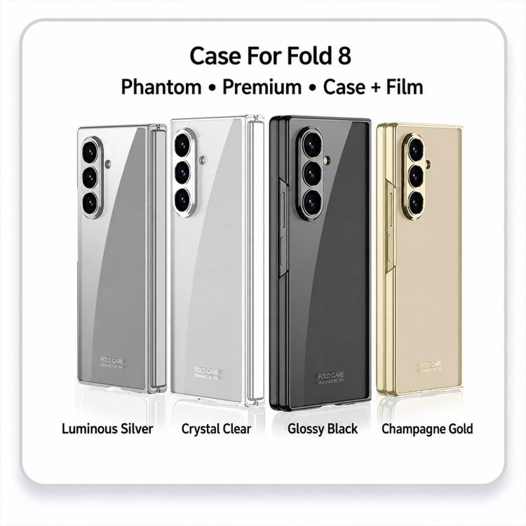 Custodia per telefono GKK con effetto elettroplaccatura fantasma integrata., For Galaxy Z Fold8 Ultra 5G