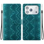 Custodia per telefono in ecopelle con motivo etnico in rilievo, For iPhone 18 Pro, For iPhone 18 Pro Max, For iPhone 17e / 16e, For iPhone 17 Pro Max