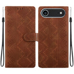Custodia per telefono in ecopelle con motivo etnico in rilievo, For iPhone 17 Pro, For iPhone 17, For iPhone Air, For iPhone 16 Pro Max