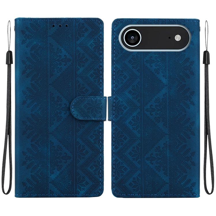 Custodia per telefono in ecopelle con motivo etnico in rilievo, For iPhone 17 Pro, For iPhone 17, For iPhone Air, For iPhone 16 Pro Max