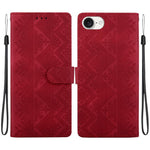 Custodia per telefono in ecopelle con motivo etnico in rilievo, For iPhone 18 Pro, For iPhone 18 Pro Max, For iPhone 17e / 16e, For iPhone 17 Pro Max