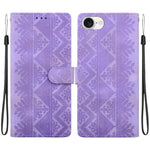 Custodia per telefono in ecopelle con motivo etnico in rilievo, For iPhone 18 Pro, For iPhone 18 Pro Max, For iPhone 17e / 16e, For iPhone 17 Pro Max