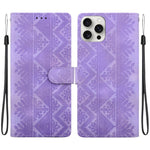Custodia per telefono in ecopelle con motivo etnico in rilievo, For iPhone 17 Pro, For iPhone 17, For iPhone Air, For iPhone 16 Pro Max