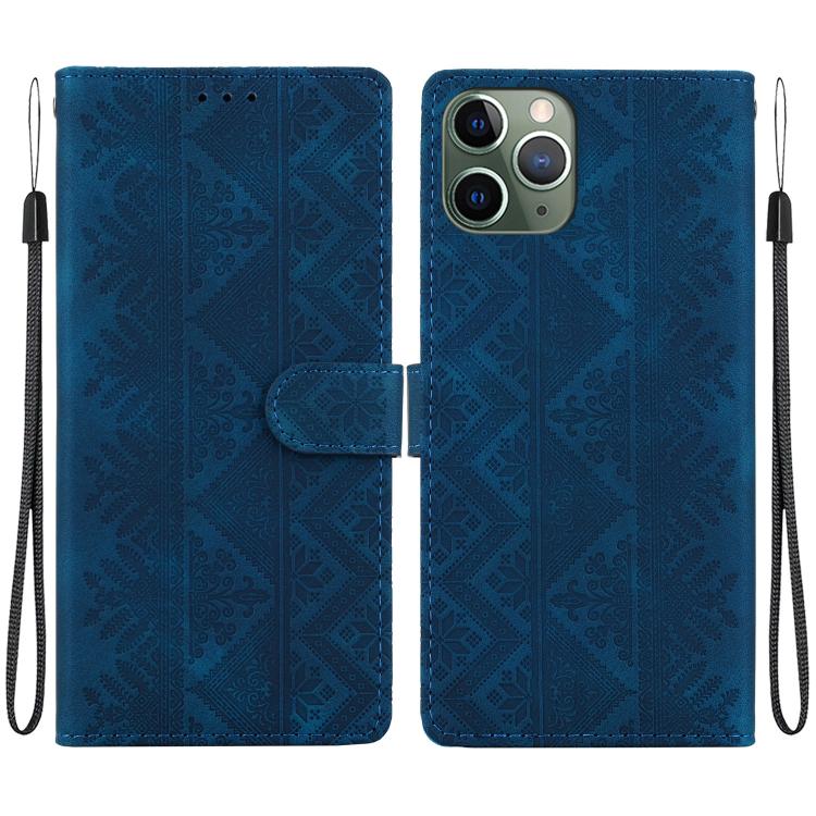 Custodia per telefono in ecopelle con motivo etnico in rilievo, For iPhone 12 / 12 Pro, For iPhone 12 Pro Max, For iPhone 12 mini, For iPhone 11 Pro Max