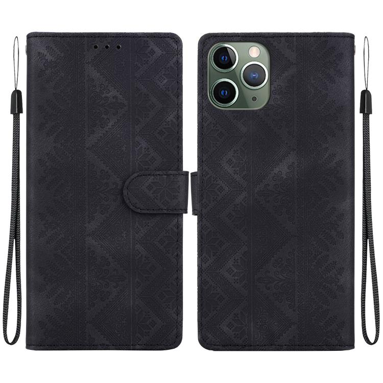 Custodia per telefono in ecopelle con motivo etnico in rilievo, For iPhone 12 / 12 Pro, For iPhone 12 Pro Max, For iPhone 12 mini, For iPhone 11 Pro Max