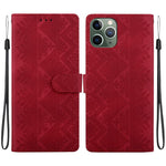 Custodia per telefono in ecopelle con motivo etnico in rilievo, For iPhone 11, For iPhone 11 Pro, For iPhone X / XS, For iPhone XR