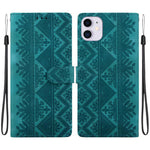 Custodia per telefono in ecopelle con motivo etnico in rilievo, For iPhone 11, For iPhone 11 Pro, For iPhone X / XS, For iPhone XR